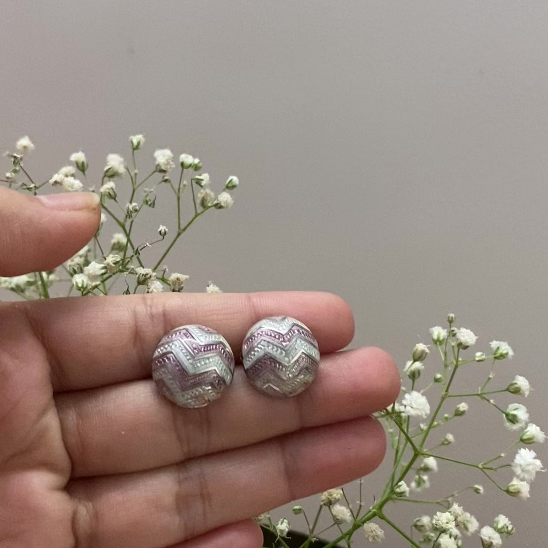 pestle-enamel-dual-color-stud-earrings